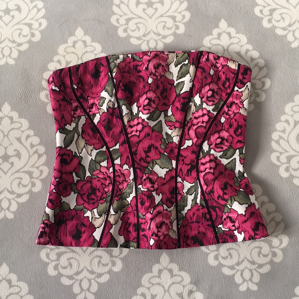 White House Black Market - Pink Floral Top